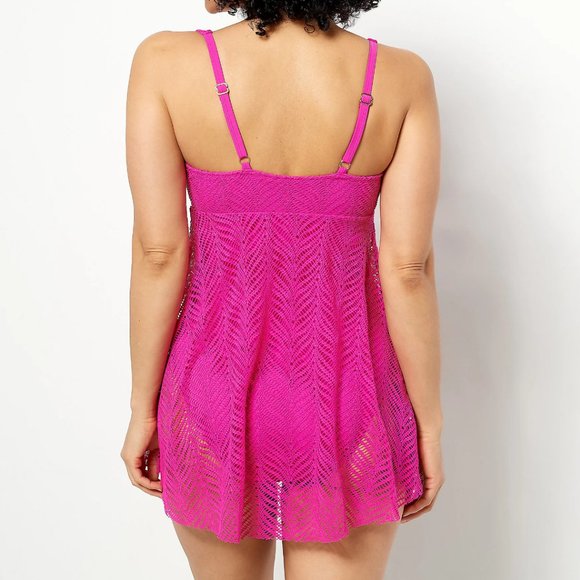 Kim Gravel x Swimsuits For All Swim Dress with Crochet Overlay 5845 - Picture 2 of 3